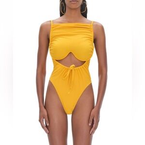 andrea Iyamah Tiaca One Piece Swimsuite Sunshine size small